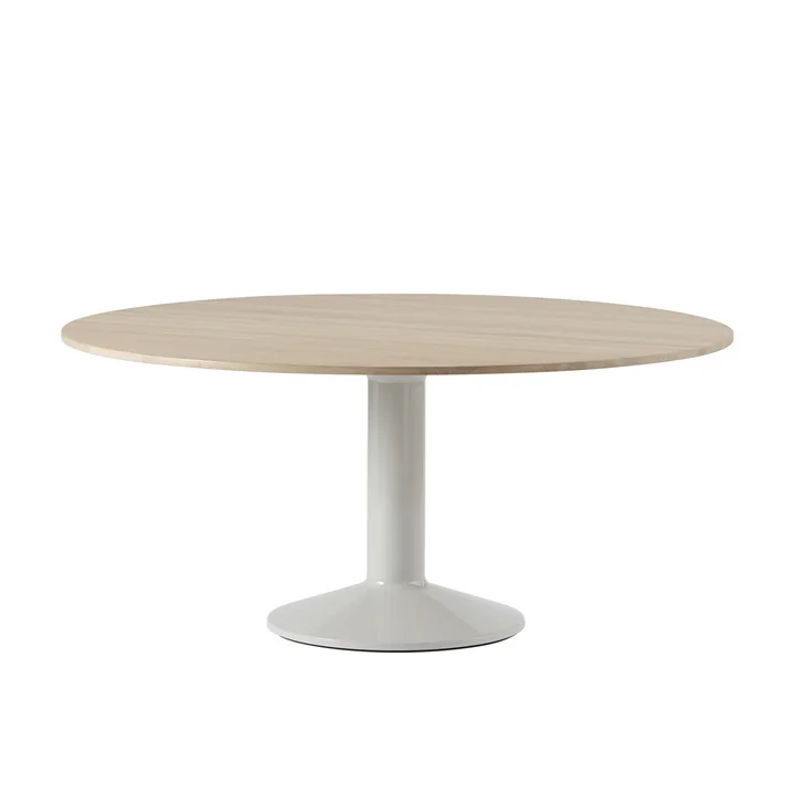 Muuto Midst - Eettafel, Ø 160 cm, geolied eiken / grijs