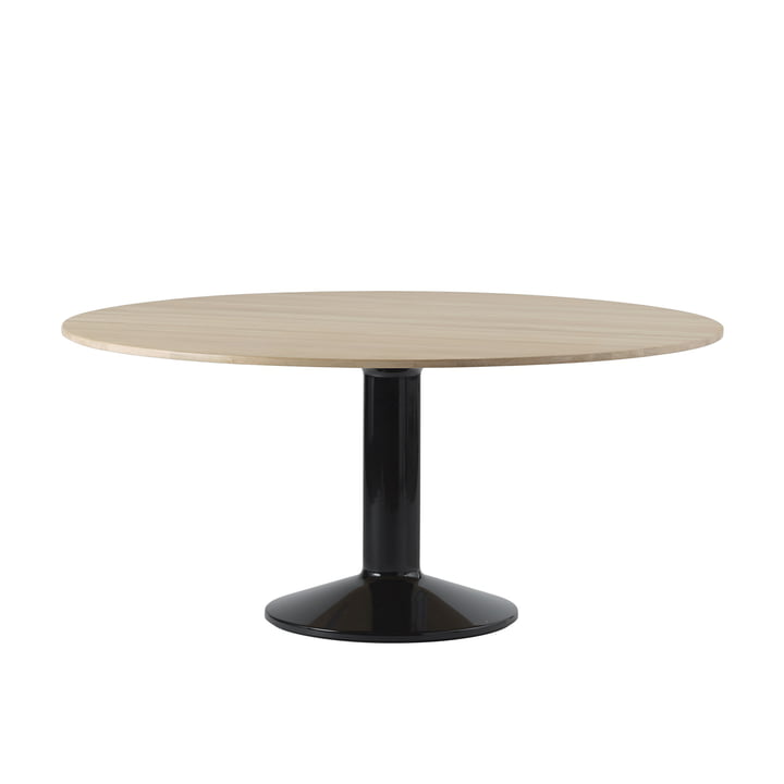 Muuto - Midst Eettafel, Ø 160 cm, geolied eiken / zwart