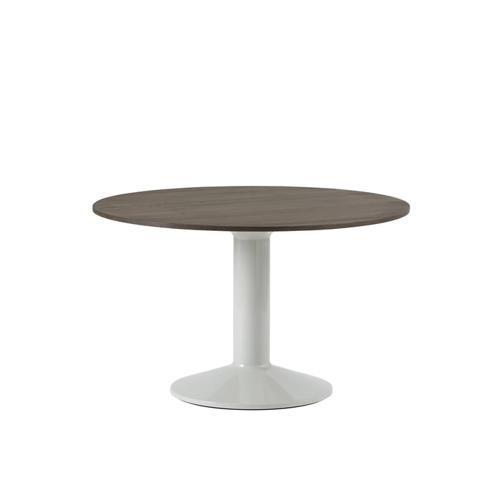 Muuto - Midst Eettafel, Ø 120 cm, donker geolied eiken / grijs