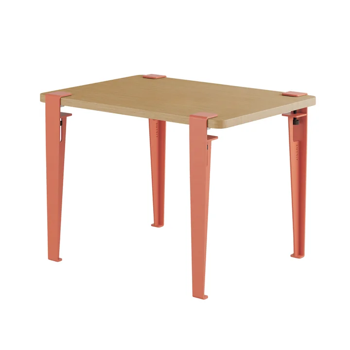 Kinderbureau, massief eiken, flamingo roze by TipToe