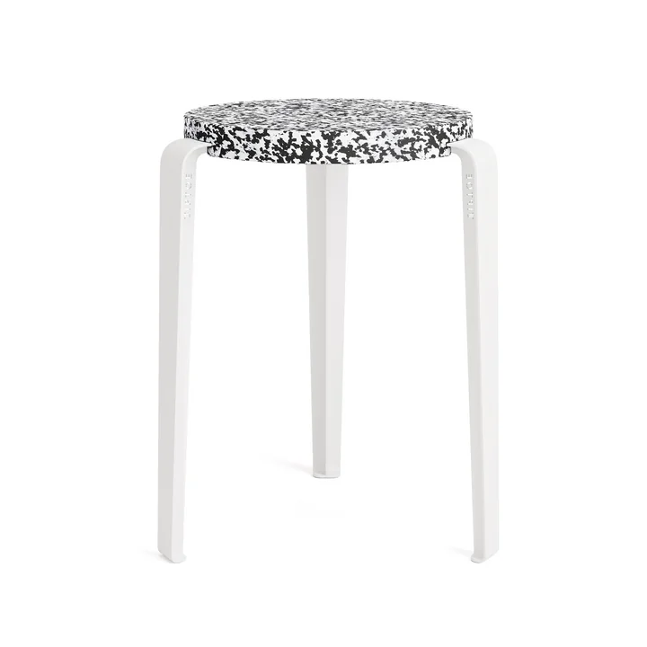 LOU Macchiato kruk, gerecycled plastic / wolkenwit by TipToe