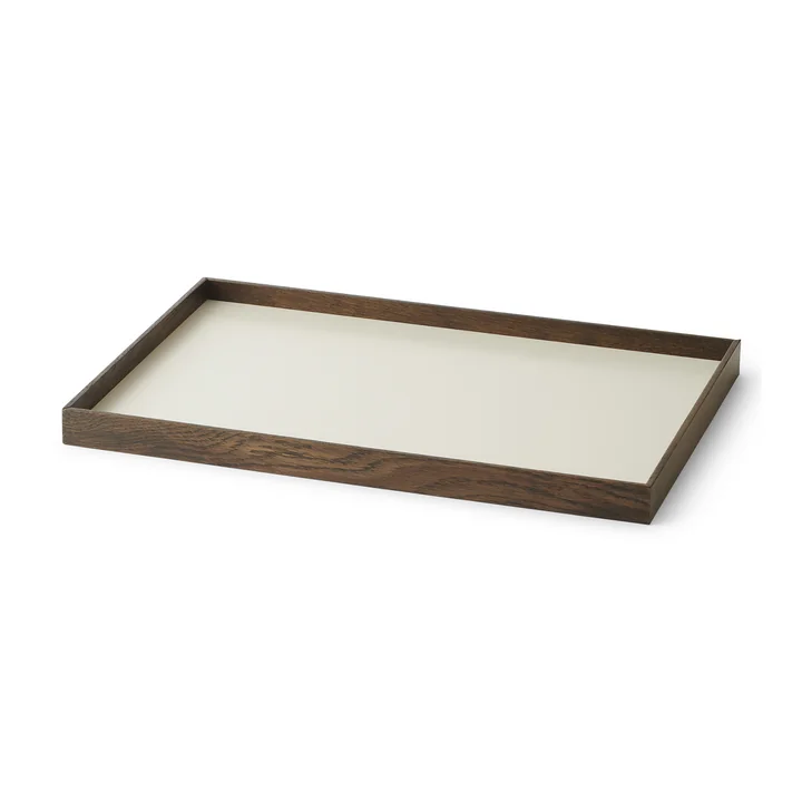 Frame Dienblad, medium, gerookt eiken / beige by Gejst