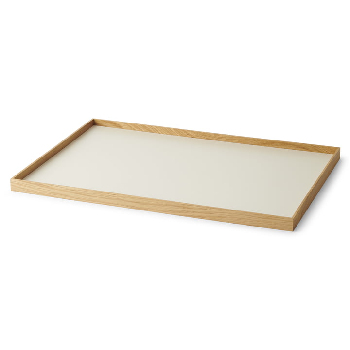 Frame Dienblad, groot, eiken / beige by Gejst