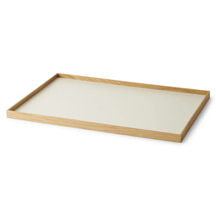 Frame Dienblad, groot, eiken / beige by Gejst