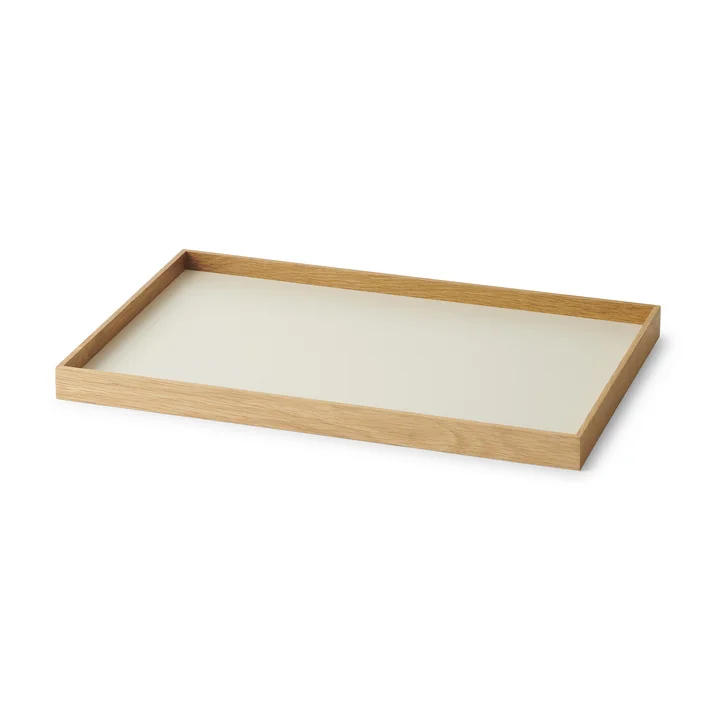 Frame Dienblad, medium, eiken / beige by Gejst