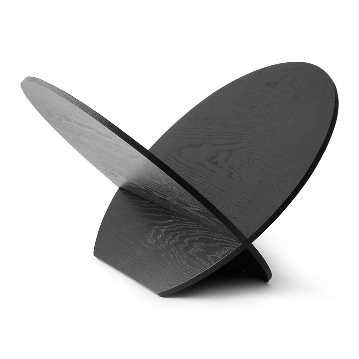 Silia Tijdschriftenhouder, eiken / zwart by Gejst