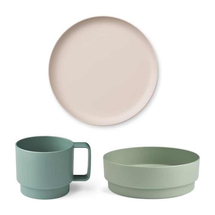 LIEWOOD - Walt servies, dusty mint mix (set van 3)