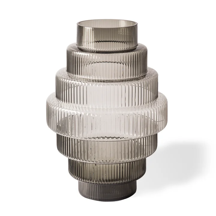 Steps Vaas L, grijs van Pols Potten