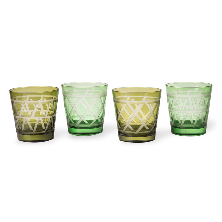 Pols Potten - Tie Glas, meerkleurig (set van 4)