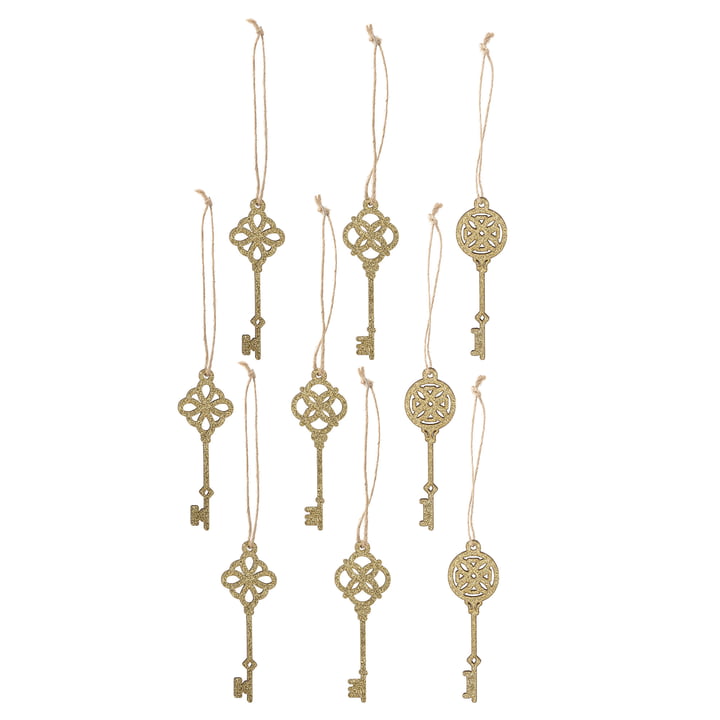 Bloomingville - Kaley Ornament, goud (9 stuks)