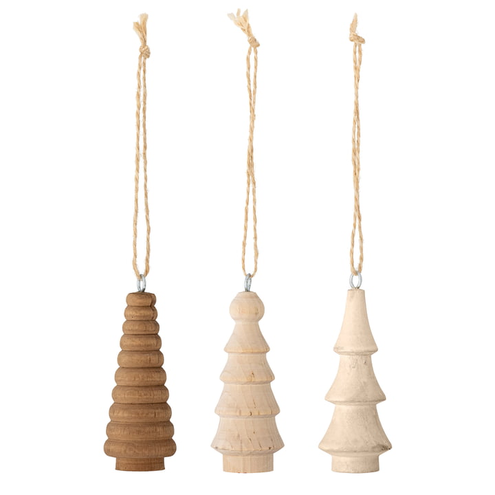 Bloomingville - Jivan Ornament, naturel (set van 3)