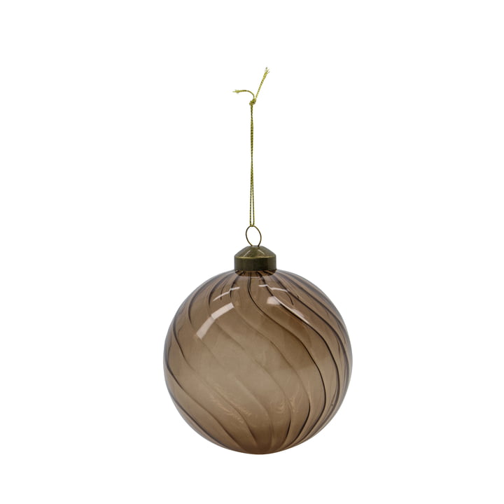 Fluted Ornament van House Doctor in de afwerking amber