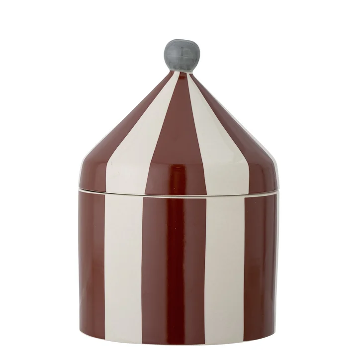 Bloomingville - Mini Cimmi Opbergdoos met deksel, D15,5 cm, rood/wit