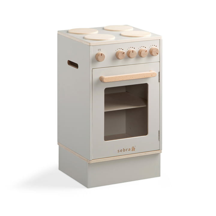 KIDchen Kinderkeuken van hout, keukenfornuis, beige by Sebra