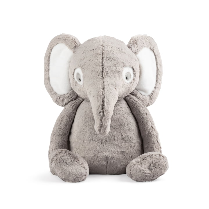 Zachte knuffel Finley de olifant, 38 cm, grijs van Sebra