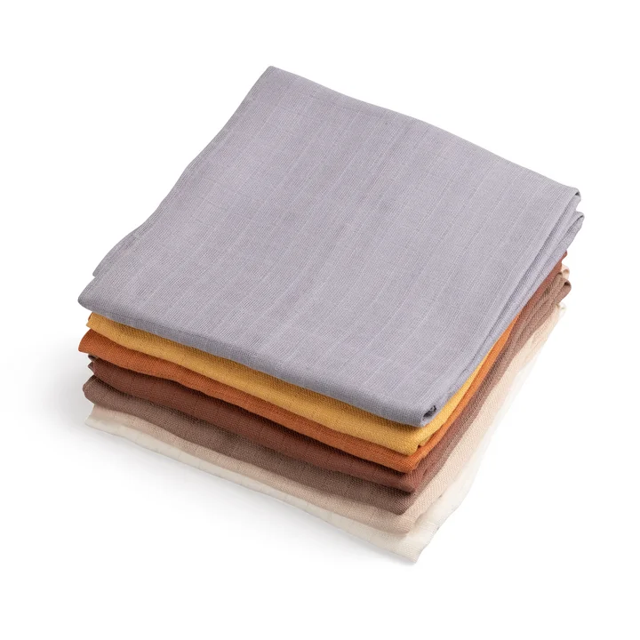 Sebra - Effen keukendoekjes, Toes / Builders (set van 7)