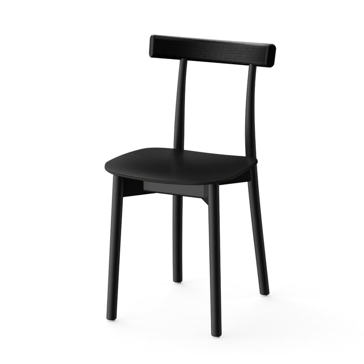 Skinny Wooden Chair in de uitvoering zwart (RAL 9005)
