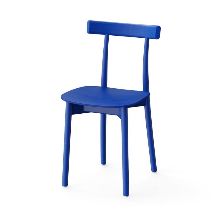 Skinny Wooden Chair in de uitvoering blauw (RAL 5002)