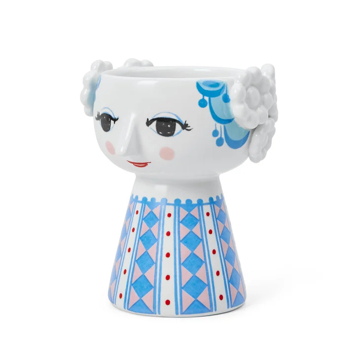 Bjørn Wiinblad Eva 9. - Kandelaar H 5 x Ø 8 cm, blauw