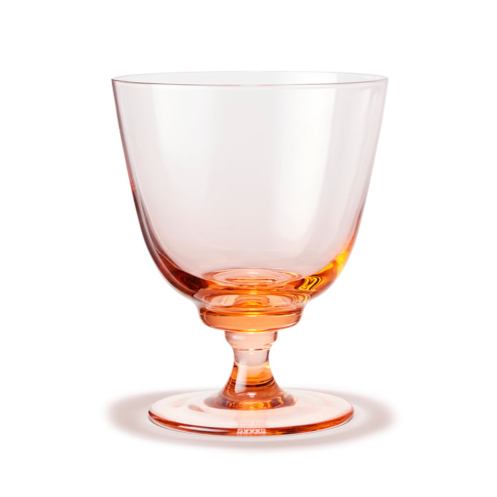 Flow Drinkglas met voet met Holmegaard in de kleur roze