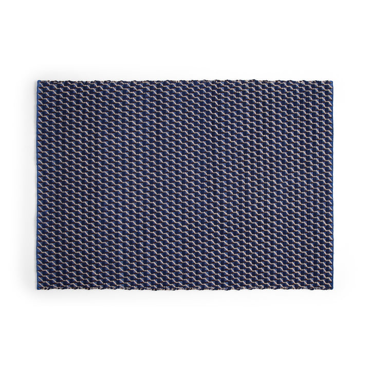 Channel Tapijt, 50 x 80 cm, blauw/wit van HAY