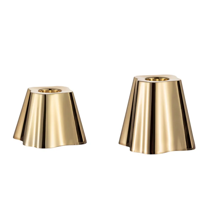 Aalto Kandelaar set 50 + 65 mm, messing van Iittala