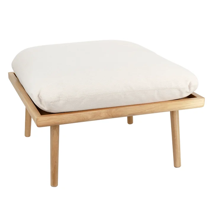 Lounge Around Shuffle Poef van Umage in de uitvoering naturel eiken / wit zand