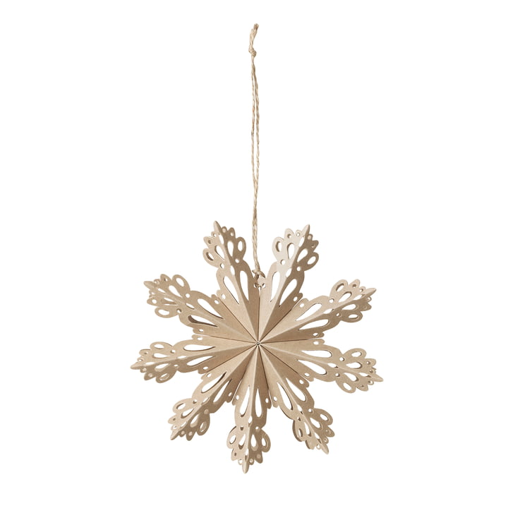 Broste-Kopenhagen-Kerst-Sneeuwvlok-Decoratie-Anhaenger-15-cm-natuur-bruin