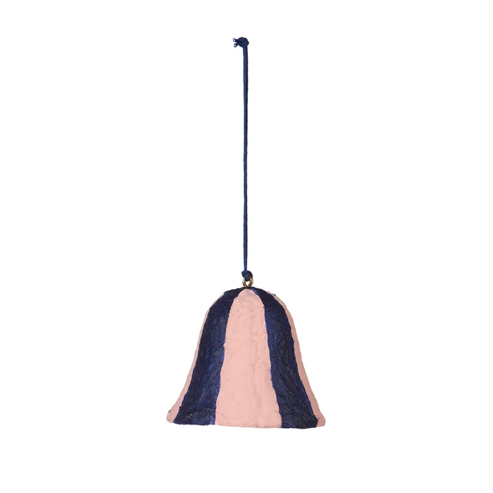 Broste-Kopenhagen-Kerst-Pulp-Decoratie-Haak-Bel-Intens-blauw