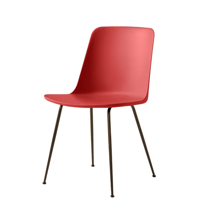 Rely Chair HW6, vermiljoen / zwart frame van & Tradition