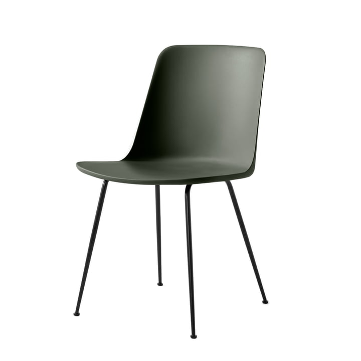 Rely Chair HW6, bronsgroen / frame zwart van & Tradition