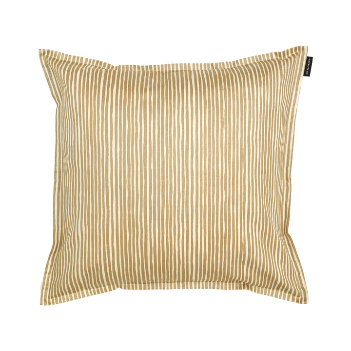 Marimekko - Varvunraita Kussenhoes, 50 x 50 cm, natuurlijk wit/goud