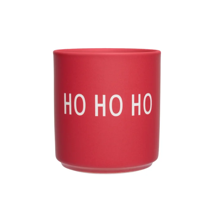 AJ Favourite Porseleinen mok, Ho Ho Ho / vervaagde roos door Design Letters