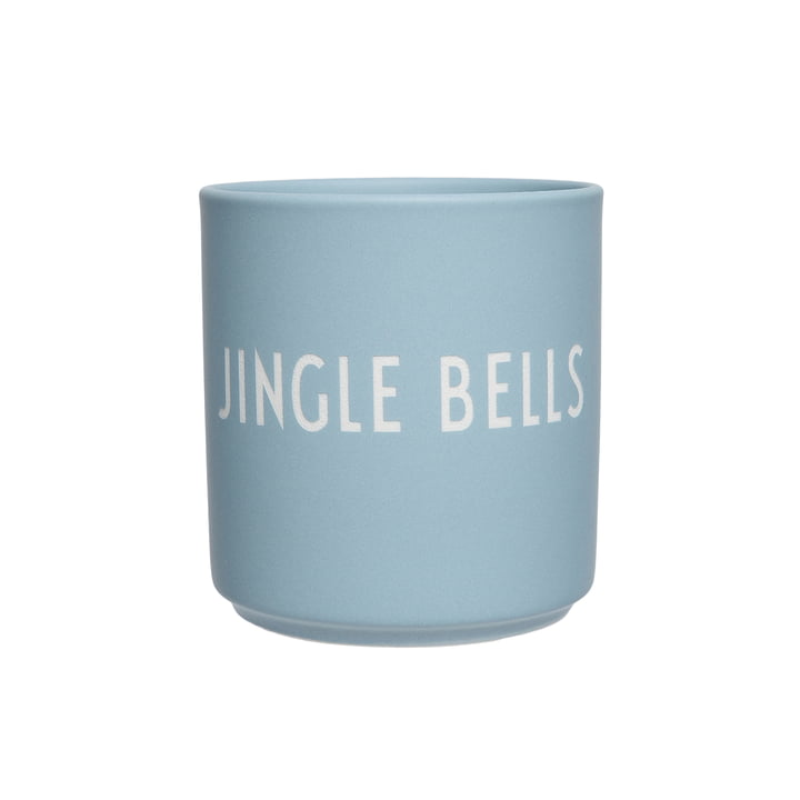 Design Letters - AJ Favourite Porseleinen mok, Jingle Bells / lichtblauw