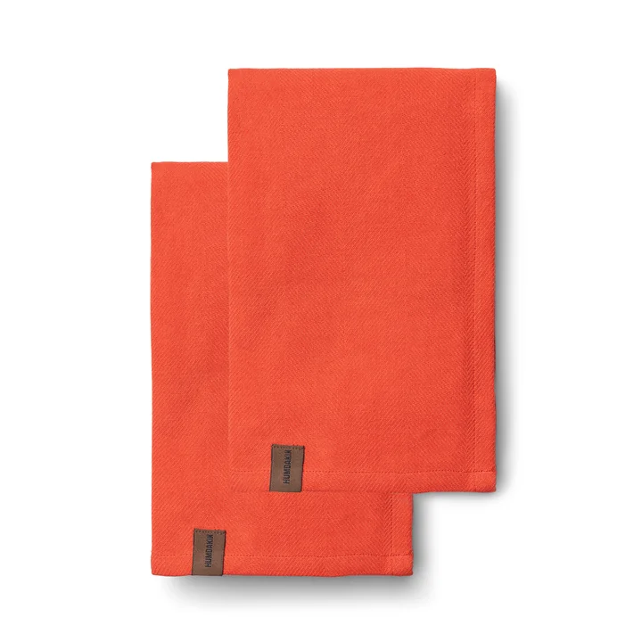 Theedoek van biologisch katoen, 45 x 70 cm, rode druif (set van 2) van Humdakin