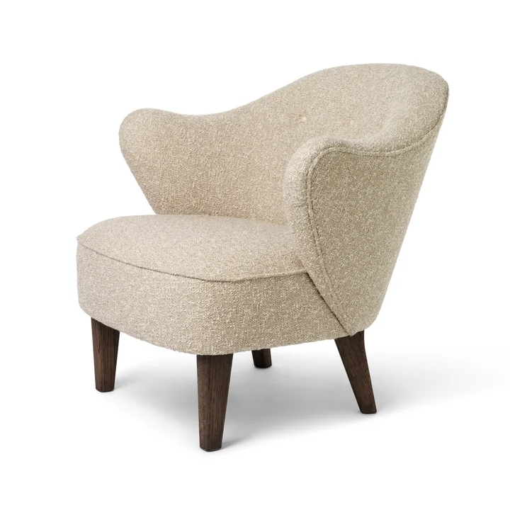 Audo - Ingeborg Fauteuil, donker gebeitst eiken / beige (Sahco Zero 0001)