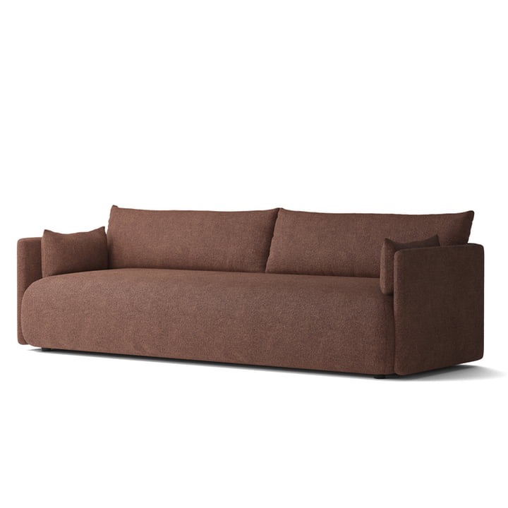 Audo - Offset Sofa , 3-zitter, bordeaux ( Audo Bouclé 08)