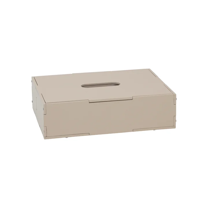 Nofred - Opbergdoos met deksel, 33,5 x 9 x 24 cm, beige