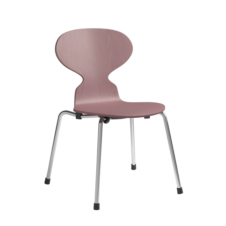 Ant Kinderstoel van Fritz Hansen in de uitvoering wild rose / chroom