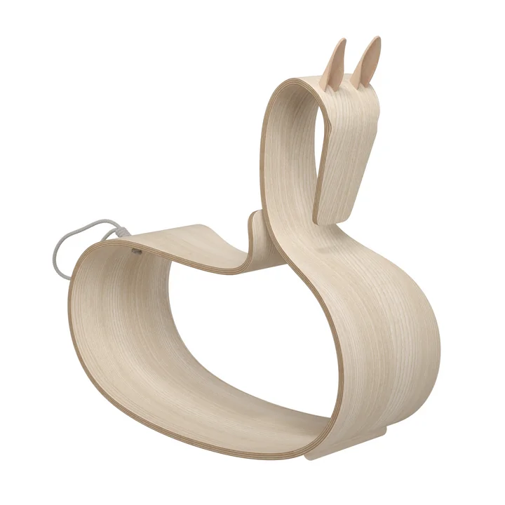 Hobbelpaard van Fritz Hansen in essenhout