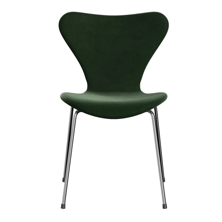 Fritz Hansen - Serie 7 stoel, bekleed, Belfast woudgroen, chroom