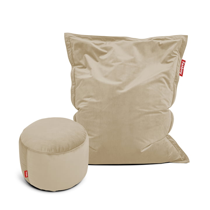 Fatboy - Originele Slim Beanbag Fluweel incl. Point Pouf Fluweel, camel