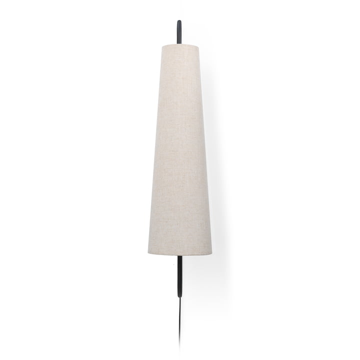 Ancora Wandlamp 100, zwart / natuur by ferm Living