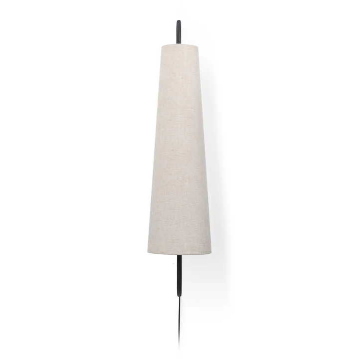 Ancora Wandlamp 100, zwart / natuur by Ferm Living