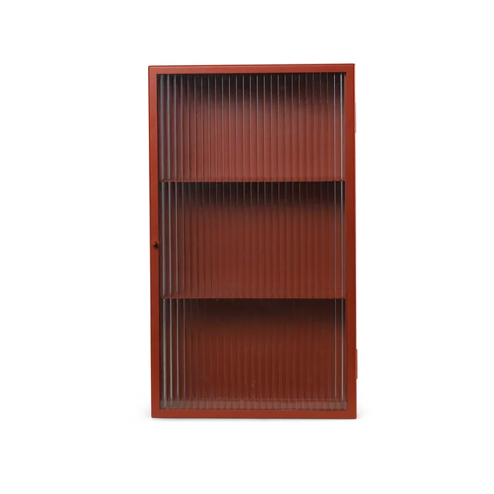 Haze Wandkast, glas / oxide rood by Ferm Living