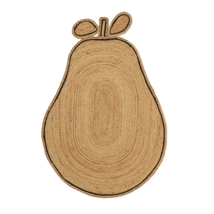 Geweven jute vloerkleed, peer / nature by Ferm Living