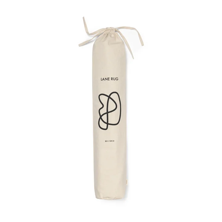 Ferm Living - Lane Tapijt, 70 x 105 cm, gebroken wit / chocolade