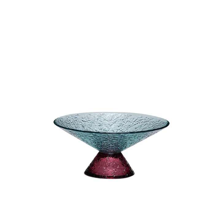 Hübsch Interior - Bonbon Schaal, medium, glas, blauw/rood