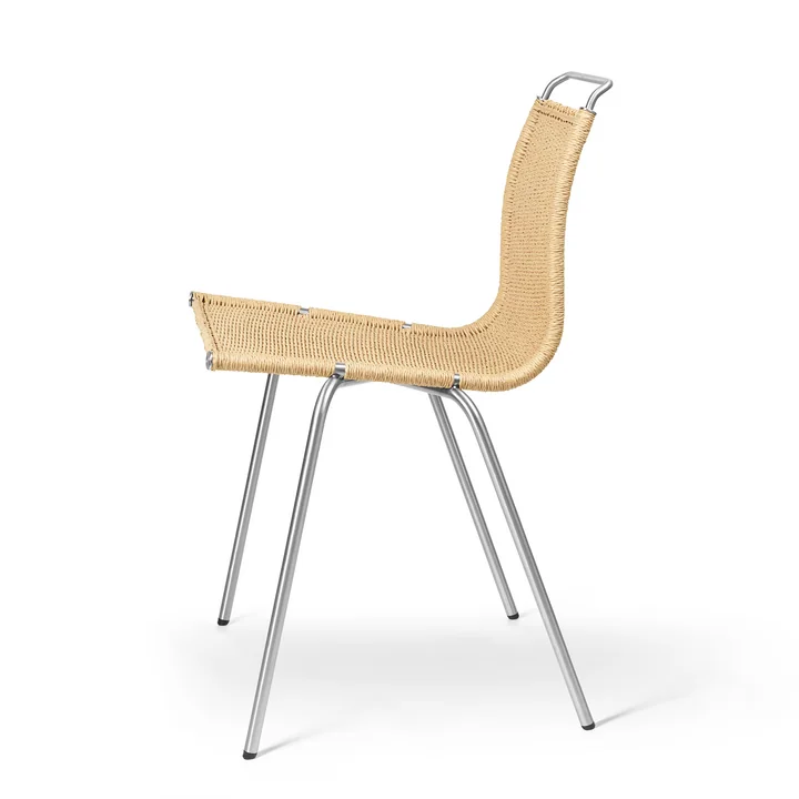 Carl Hansen - PK1 Stoel, roestvrijstalen frame
