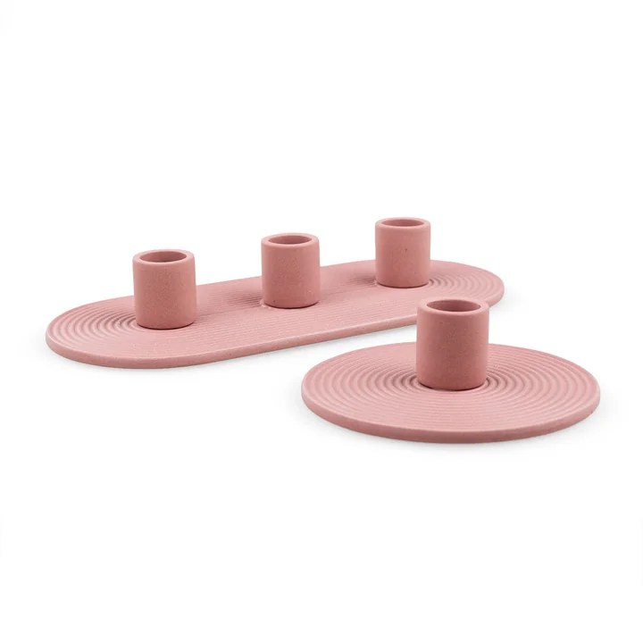 Nuuck - Keramische Kaarsenhouder, okerrood